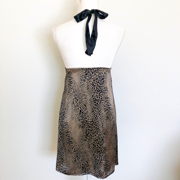 🛒 5/$25 Guess Jeans Animal Print Halter Mini Dress - Picture 7 of 8